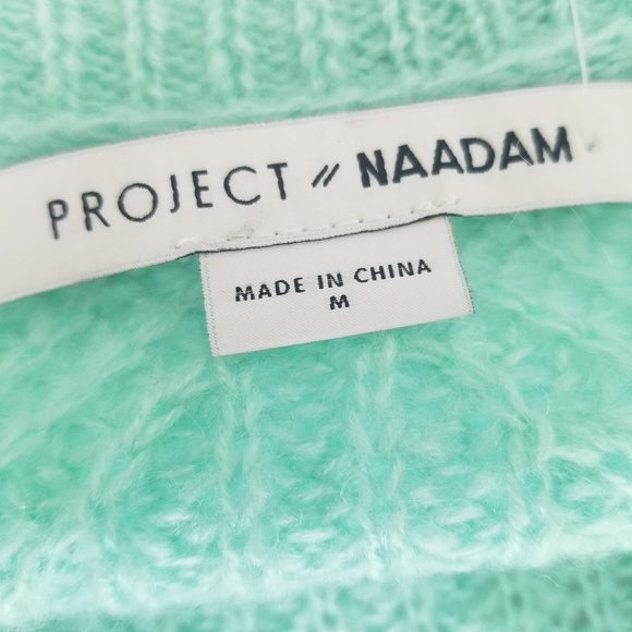 NWOT Project Naadam turquo sweater size Medium - Picture 4 of 7